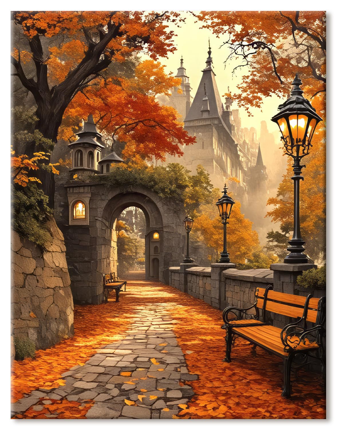 Jigsaw Puzzles for Adults 1000 Autumn at the Fairytale Castle