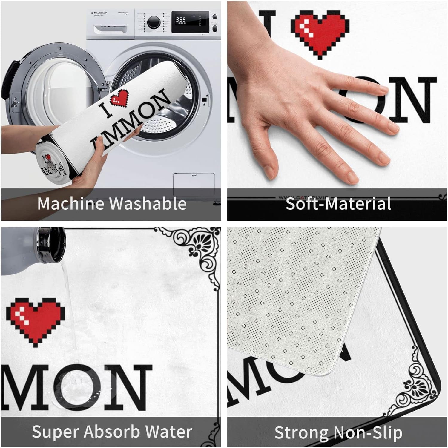 Funny Outdoor Decor I Love Ammon Doormat Funny Floor Mats for Front Door Summer Floor Mat (Color : Colour, Size : 65X90CM)