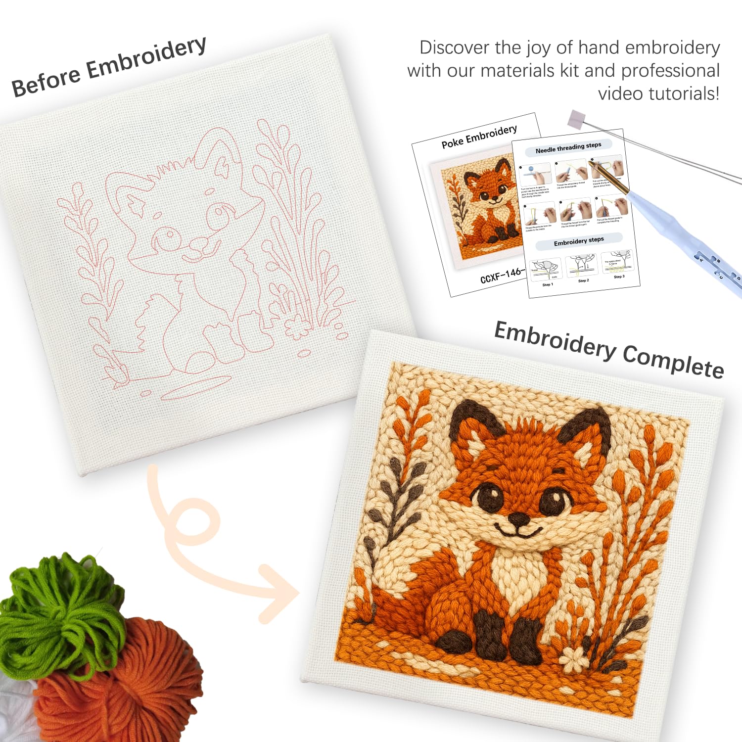 Punch Needle Embroidery Kit - Beginner Friendly! -3