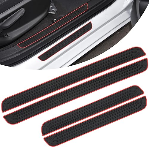 Protector de placa para umbral de puerta de automóvil, calcomanía decorativa de protección contra escalones de puerta, protector de tira de umbral