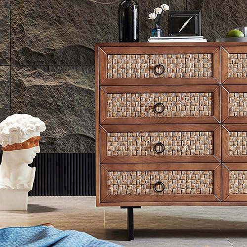 Miniatura 7 de RZDEAL 8 tiradores de latón macizo de 2.0 x 1-78 pulgadas para cajones de aparador, tiradores de anillo de muebles, tiradores de gabinete de cocina