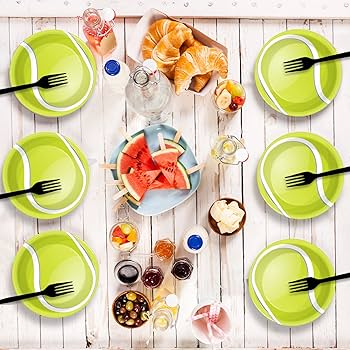 Amazon.co.jp: Wiooffen テニスパーティー用品 紙皿セット 使い捨て Amazon.co.jp: Wiooffen テニスパーティー用品 紙皿セット 使い捨て