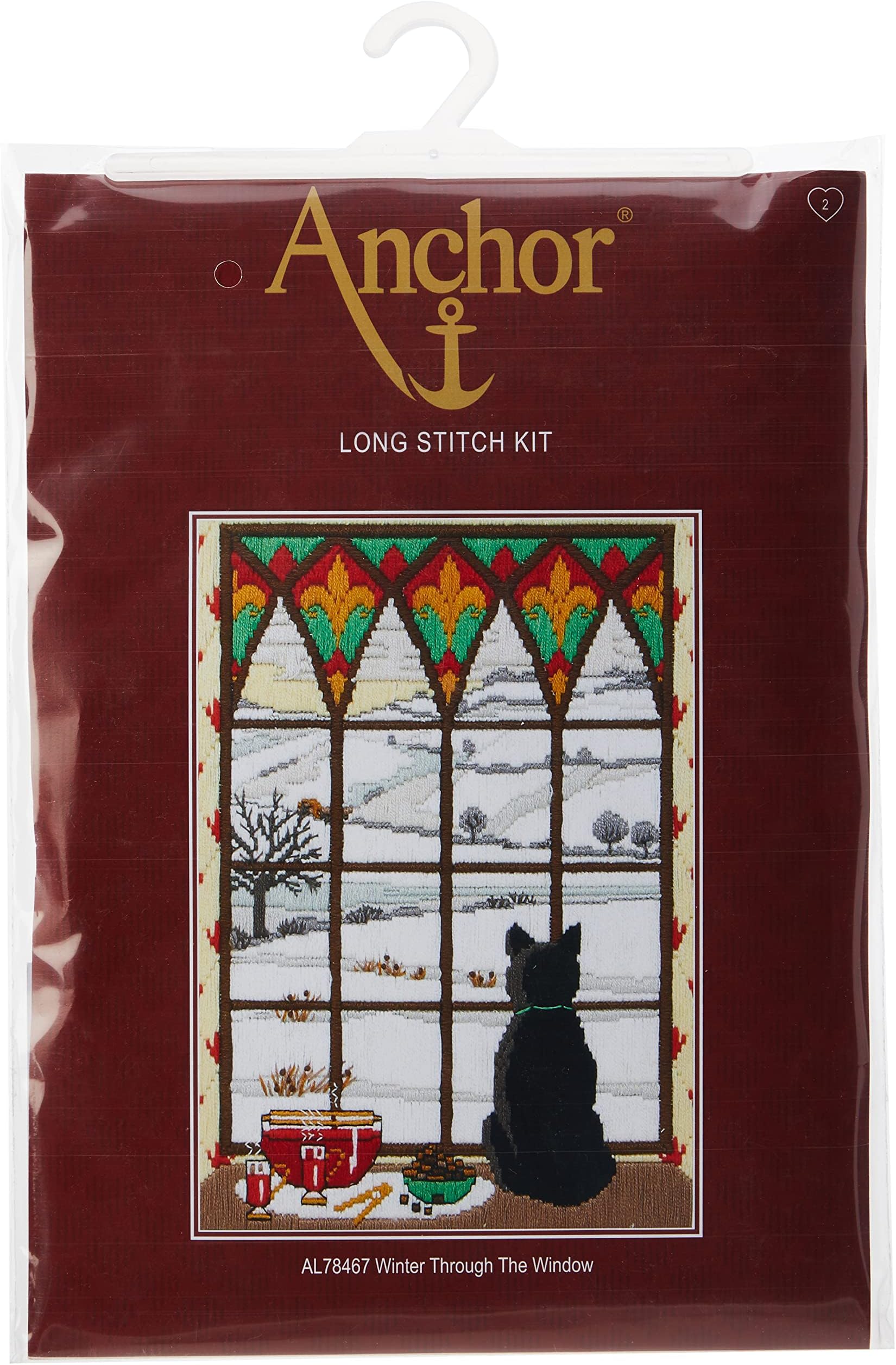 Anchor Maia Winter Through The Window Long Stitch Kit Stitched in Cotton Floss, 8 by 6-Inch