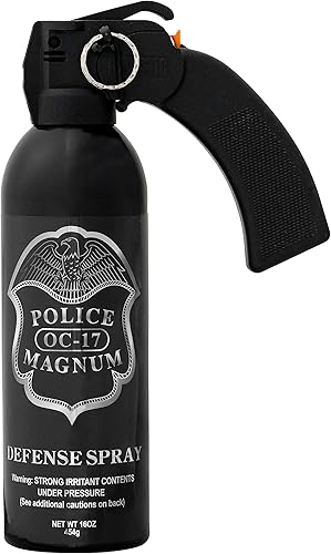 Miniatura 7 de POLICE MAGNUM Spray de pimienta grande para seguridad de defensa del hogar, protección segura no letal, potente espray de niebla de 25 pies de