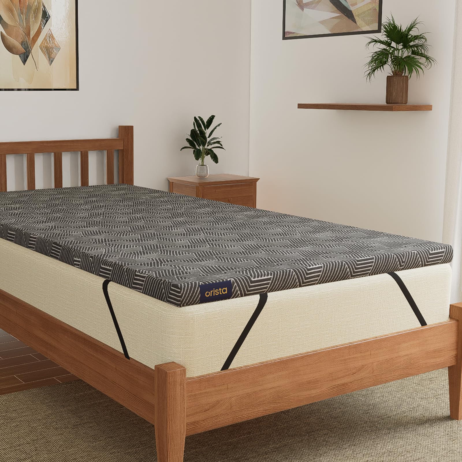 100% Memory Foam Mattress Topper | Single Bed Size 72 x 36 Inch | Orthopedic Bed Topper for Back Pain Relief, Pressure Point Comfort, Cooling Sleep Surface with Washable Cover