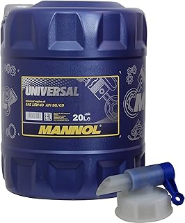 Mannol - Aceite de motor universal 15W-40 API SN/CH-4 de 20 l, incluye grifo