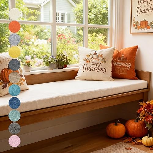Cojín de ventana de bahía de tamaño personalizado, cojines de banco para muebles de interior, cojín de asiento de ventana, cojines de rincón de