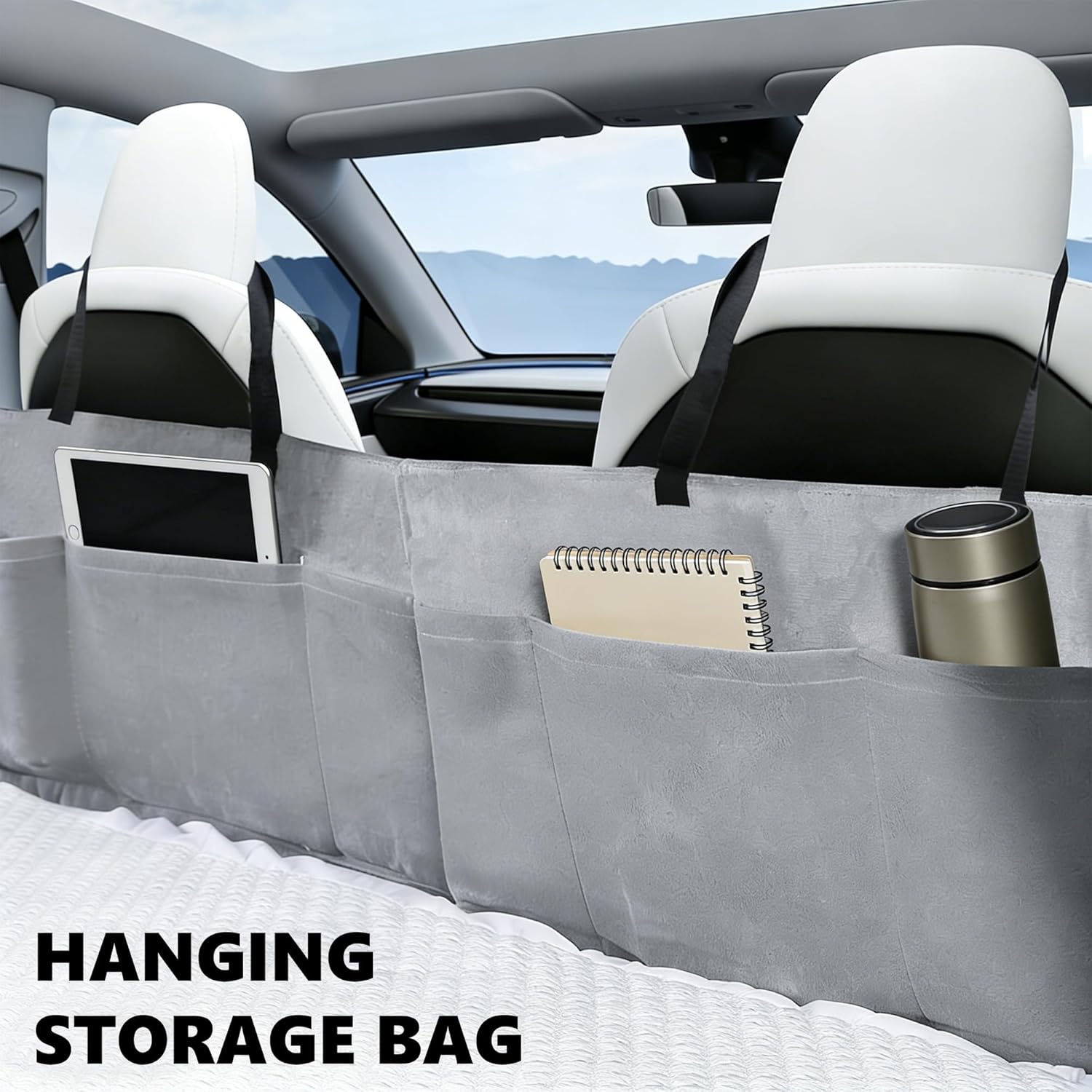 Memory Foam Mattress for Tesla Model Y, 2.4" High Density Car Camping Mattress, Foldable Sleeping Mat with Soft Washable Sheet & Storage Bag, Custom Fits Tesla Model Y Frunk Trunk for Road Trips