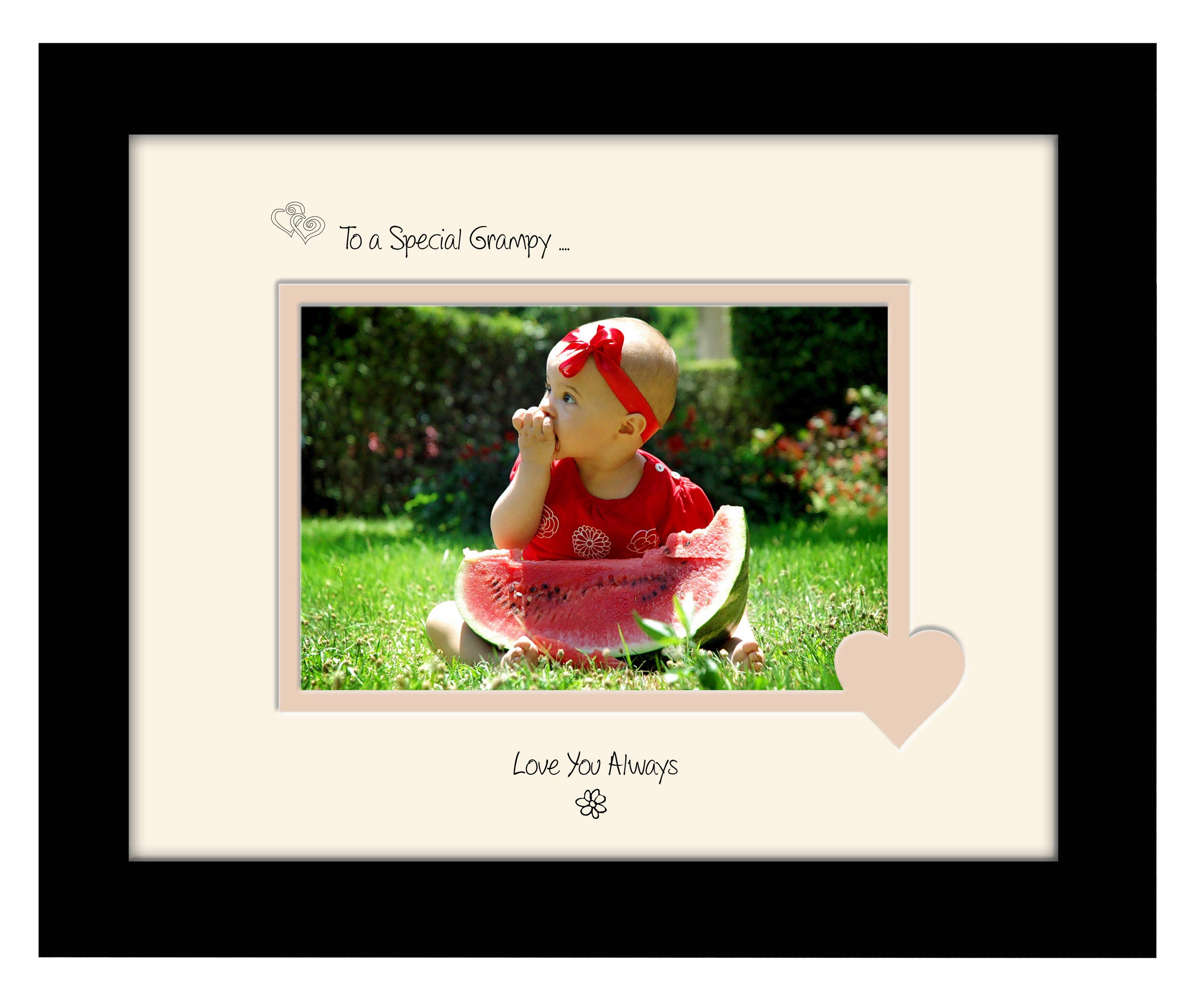 Photos In A Word Black Finish Frame Cream Mount Beige Inside Grampy Photo Frame Special Grampy Love You Always Double Mounted Quality Gift (Black Finish Frame Cream Mount Beige Inside)