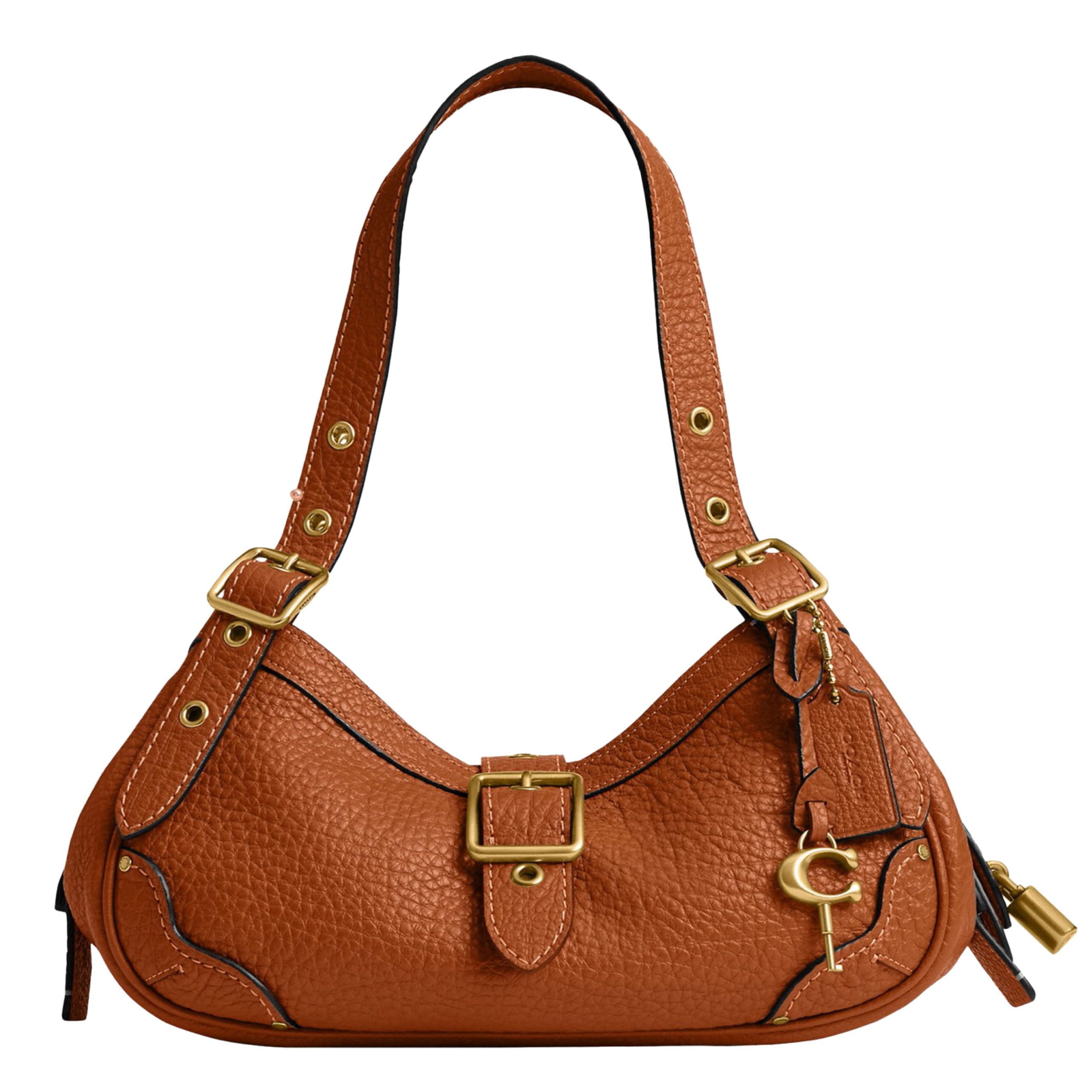 Women's Textured Pebble Leather Drifter Shoulder Bag 31