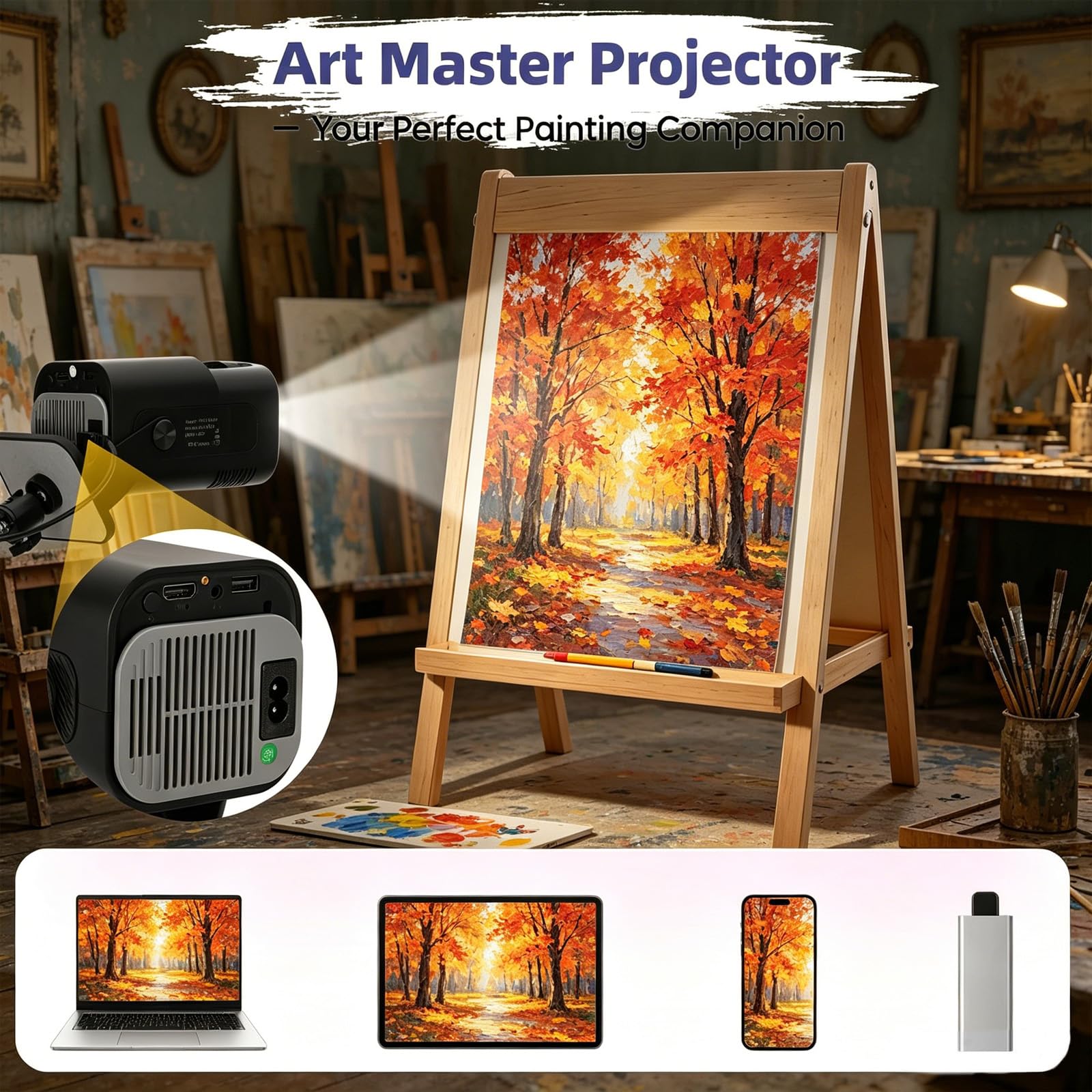 Projecteur de traçage Artistique Professionnel, Zone d ' Affichage de 80cm avec Ergonomique pour Un Travail détaillé, équipement de traçage Artisanal