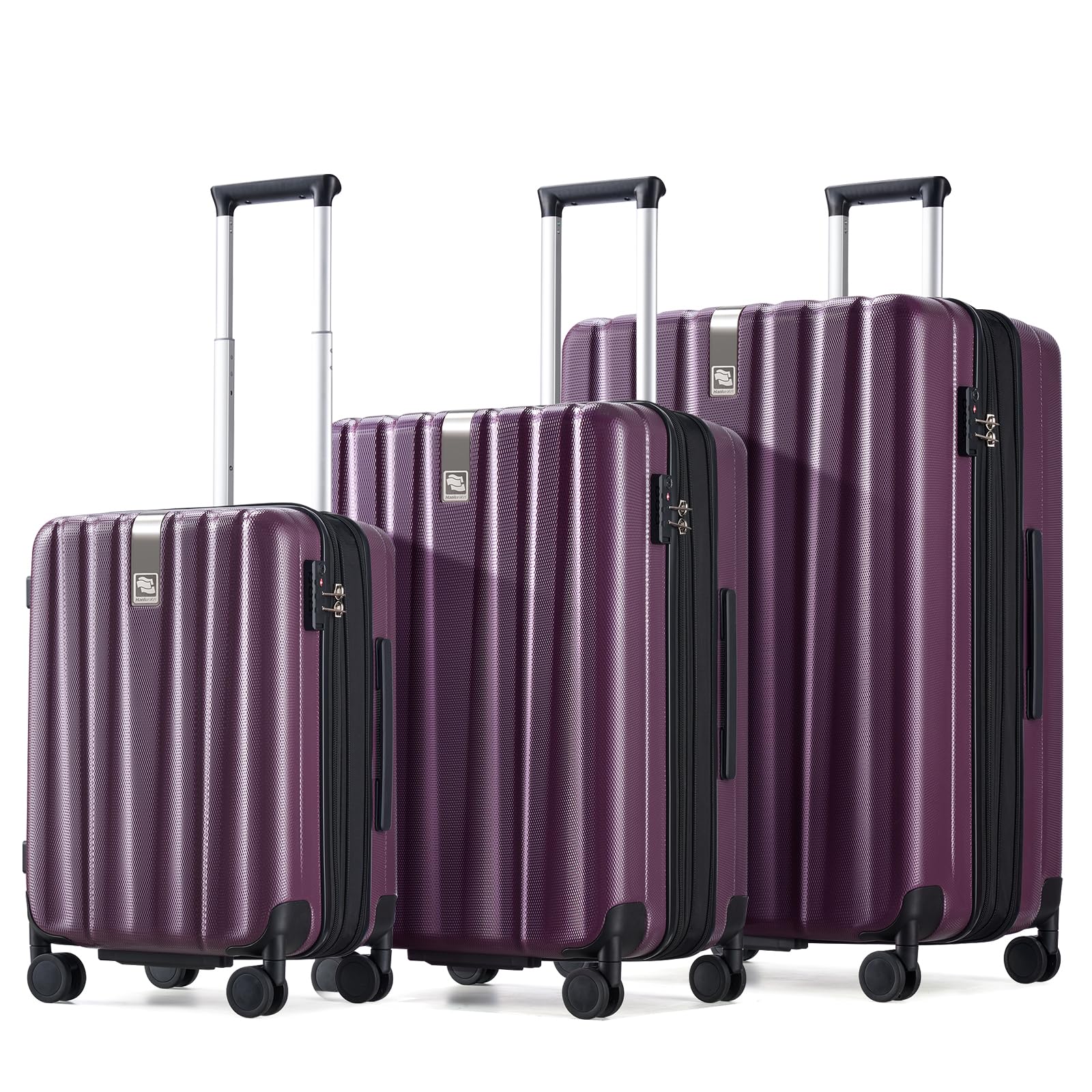 Hanke Expandable Hard Shell Luggage Sets, 3 Piece, 20/24/29 Inch