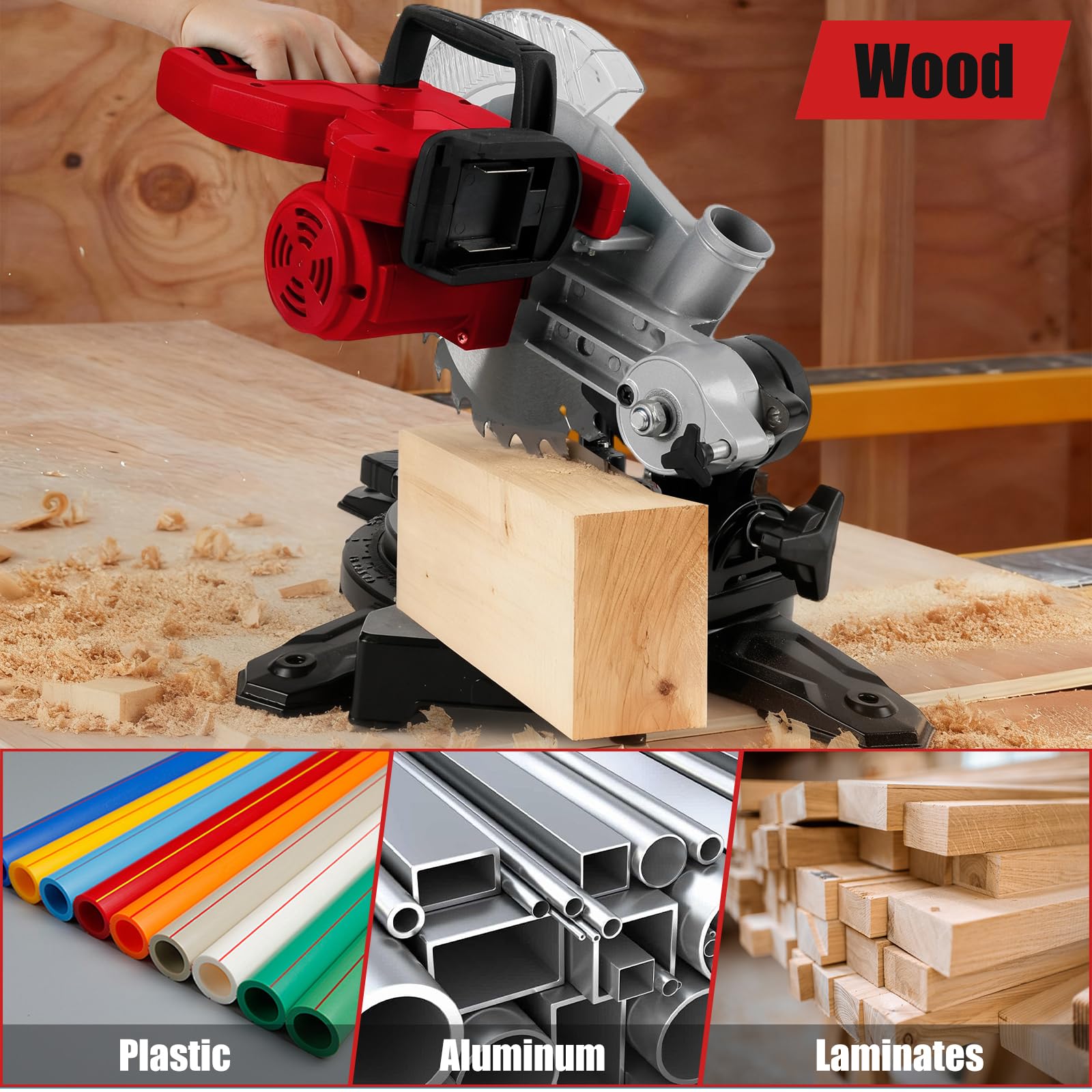 Milwaukee 18V Scie à Onglet Radiale sans Fil 210mm Tête inclinable 45° Sac à poussière Bois Plastique Métal
