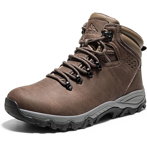 NORTIV 8 Mens Hiking Winter Snow Insulated Waterproof Outdoor Boots