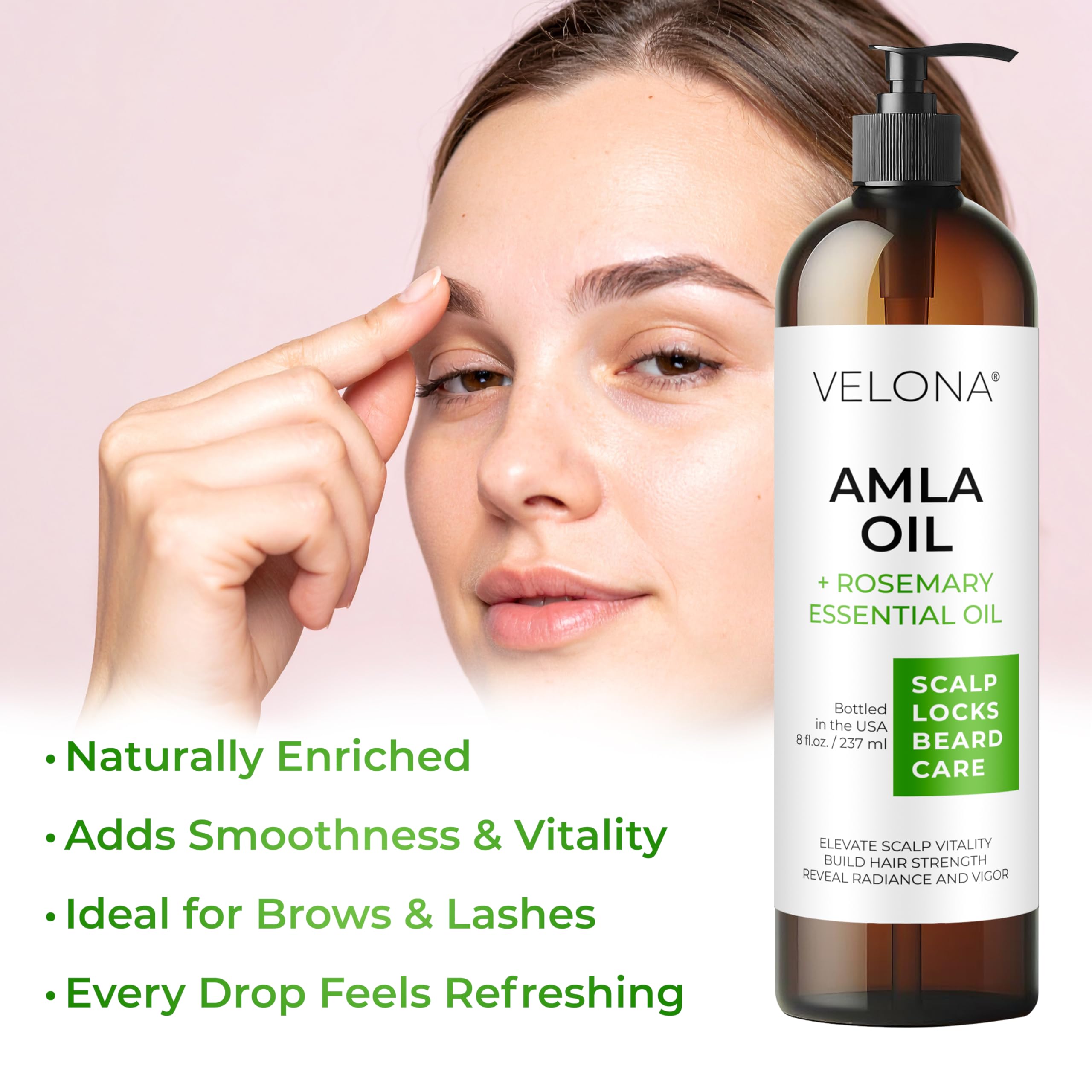 Amazon.com: velona Organic Amla Oil with Rosemary - 8 oz