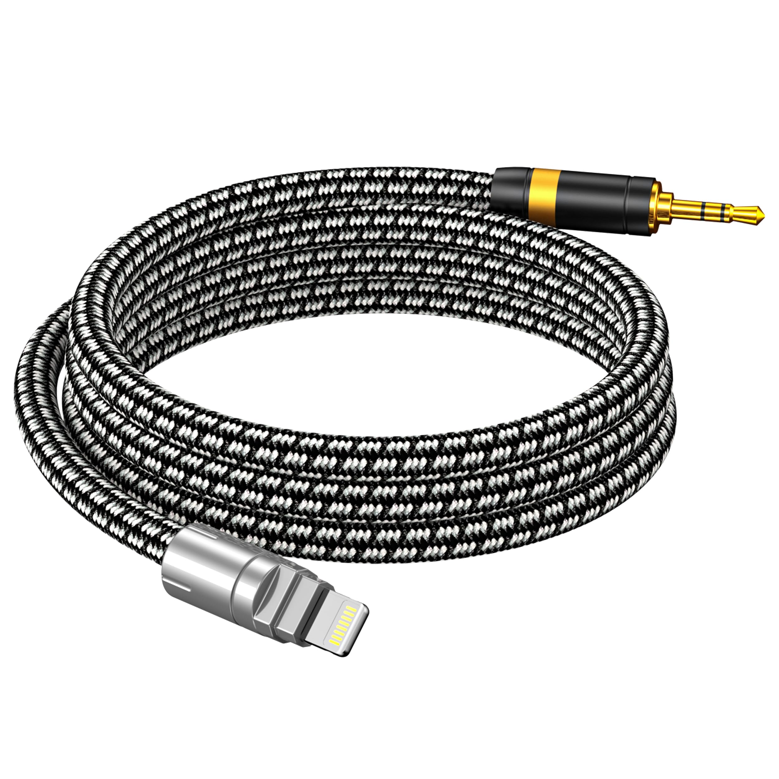 Hagietek Lighting to 3.5mm Audio Cord 6.5FT, Audiophile Lighting to 1/8 Inch Aux Audio Cable Headphone Jack Adapter Male Aux Stereo Audio Cable Compatible for iPhone 14/13/12/11/XR/X/8/7