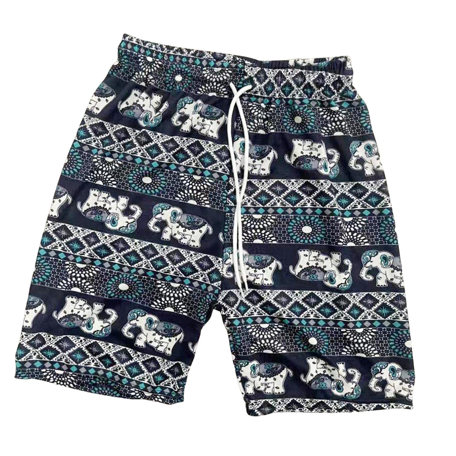 Summer Beach Shorts for Women Men Boho Clothes Thailand Elephant Short Pants Green|Clothing Shoes & Accessories | Mens Clothing | Shorts-image-43