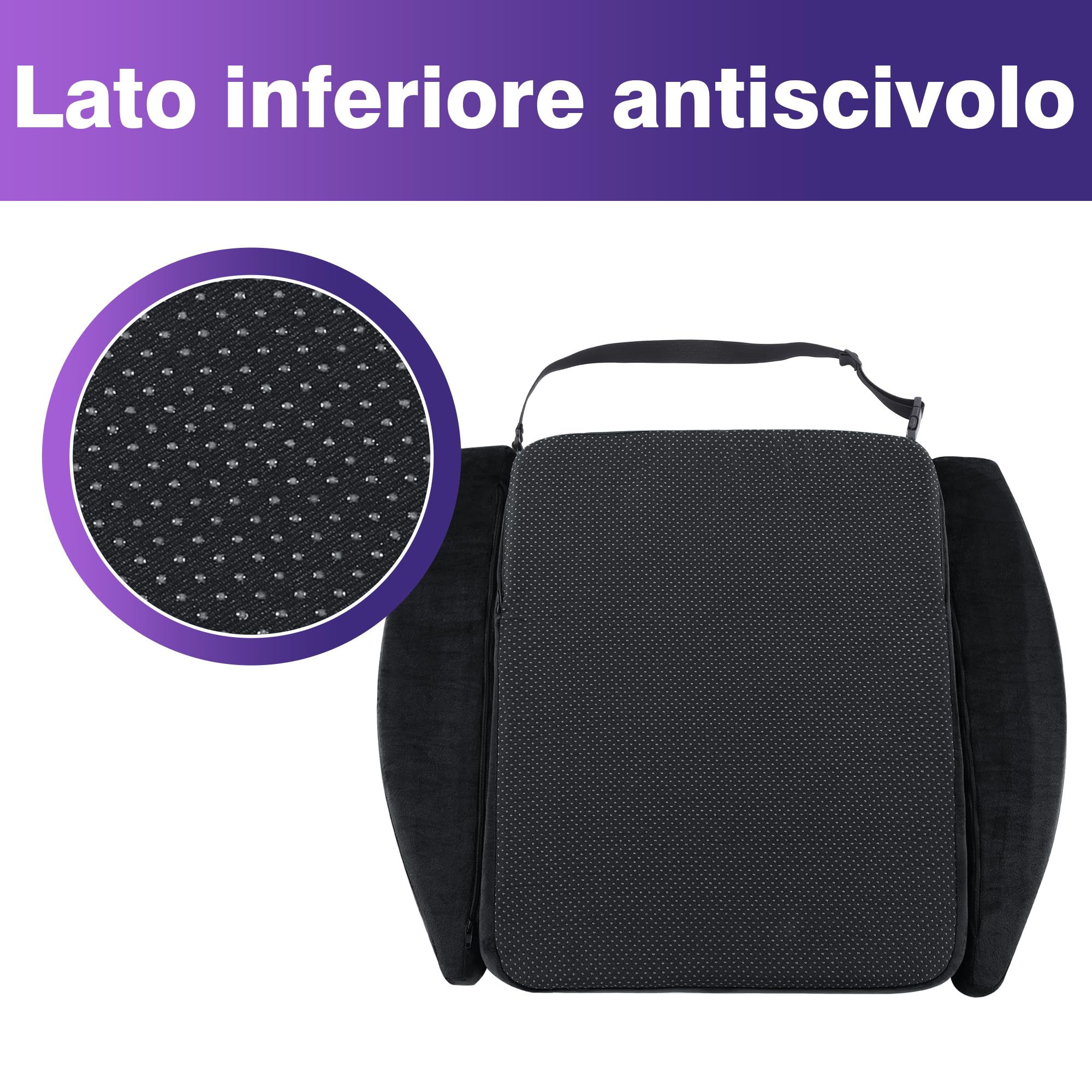 Cuscino per sedia da gioco per i giocatori che rimangono seduti a lungo, cuscino antidolorifico per il coccige per la sedia da ufficio (nero)