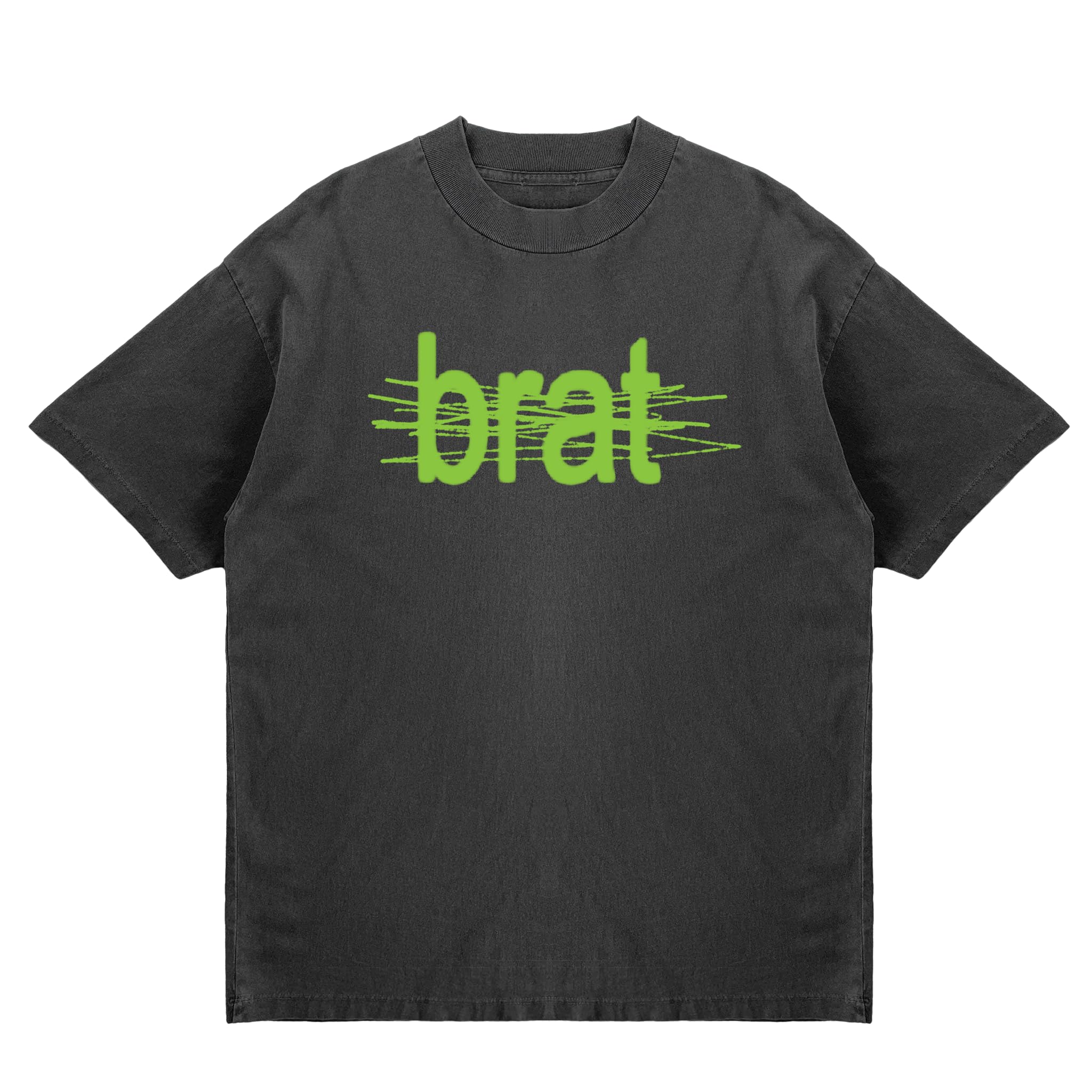 Charli XCX Offical Merch Scratched out Brat T-Shirt T-Shirt Ufficiale Merch Scratched out Brat Unisex - Adulto (Pacco da 1)