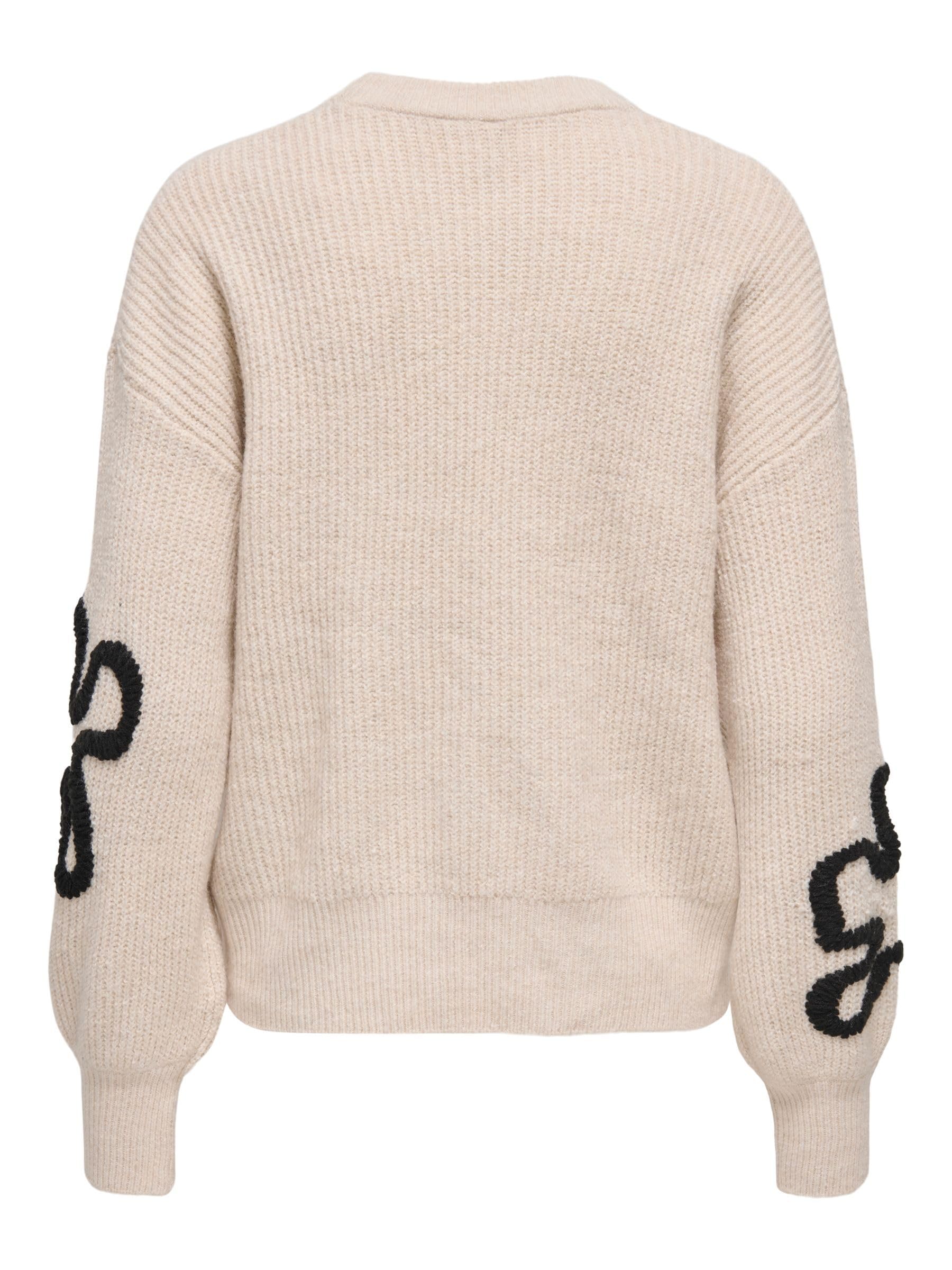 ONLY Onldaisy LS Stitch O-Neck Knt Onldaisy LS Stitch O-Neck Knt Mujer (Pack de 1)