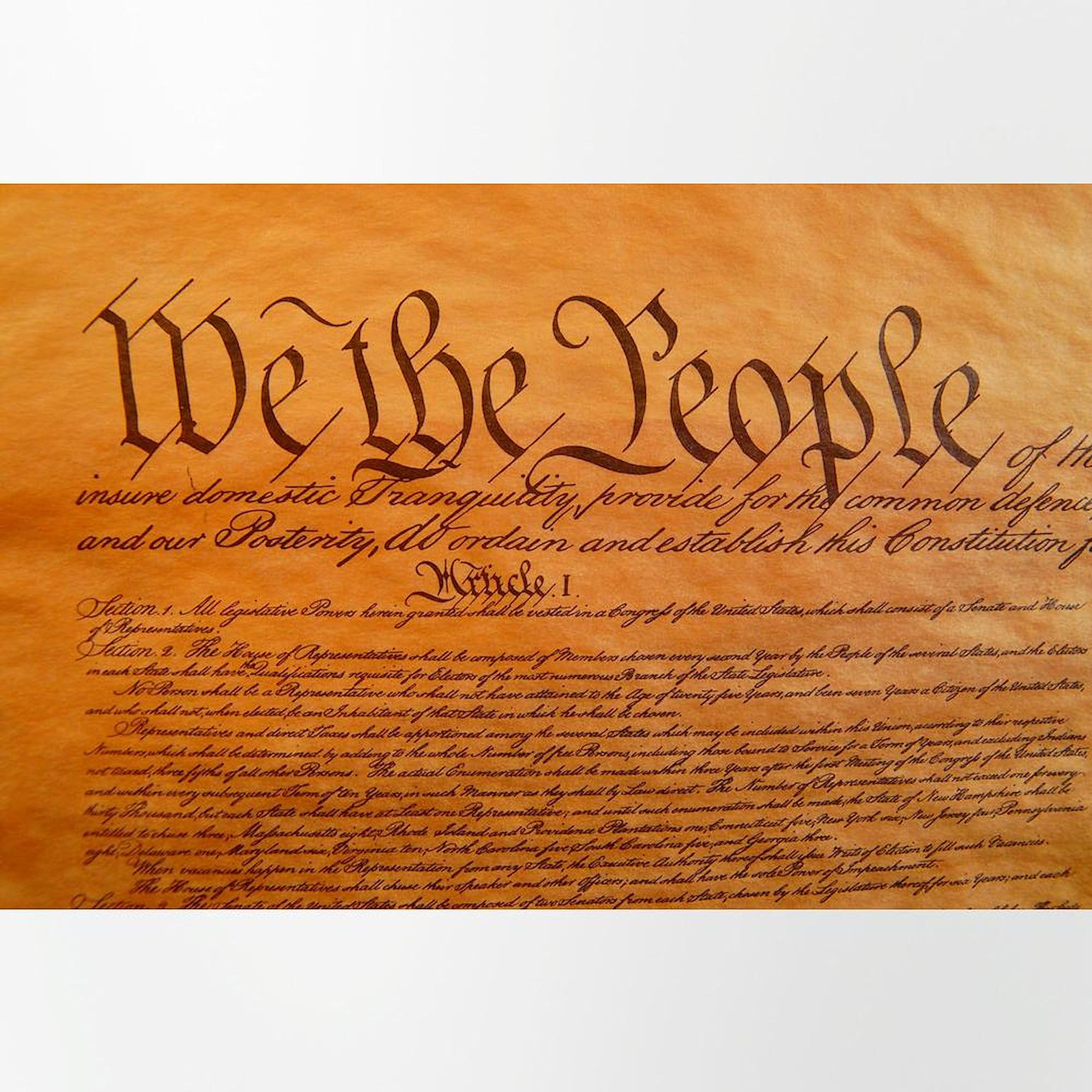 CafePress US Constitution Pint Glass, 16 oz. Drinking Glass