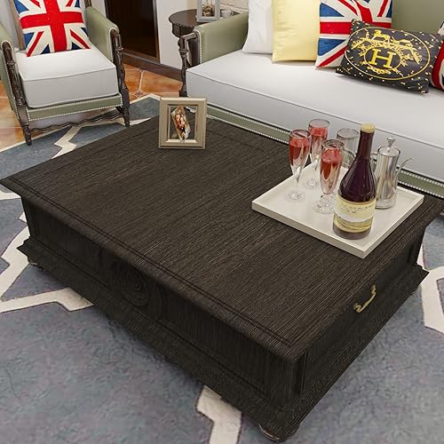 Miniatura 6 de VIOPVERY Papel tapiz de madera de 15.7 x 197 pulgadas, papel de pared de grano de madera marrón, impermeable, fácil de quitar, película autoadhesiva