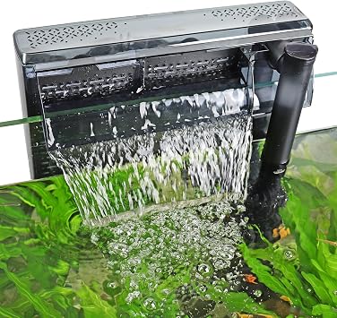 hygger Aquarium HOB Filters Fish Tank Hang On Aquarium Filter, 11.5W Adjustable Water Flow External Filter Aquarium 1200L/H for 150-280LFish Tank