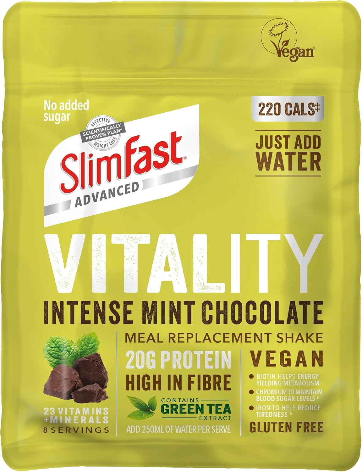 SlimFast Advanced Vegan Vitality High Protein Meal Replacement Powder