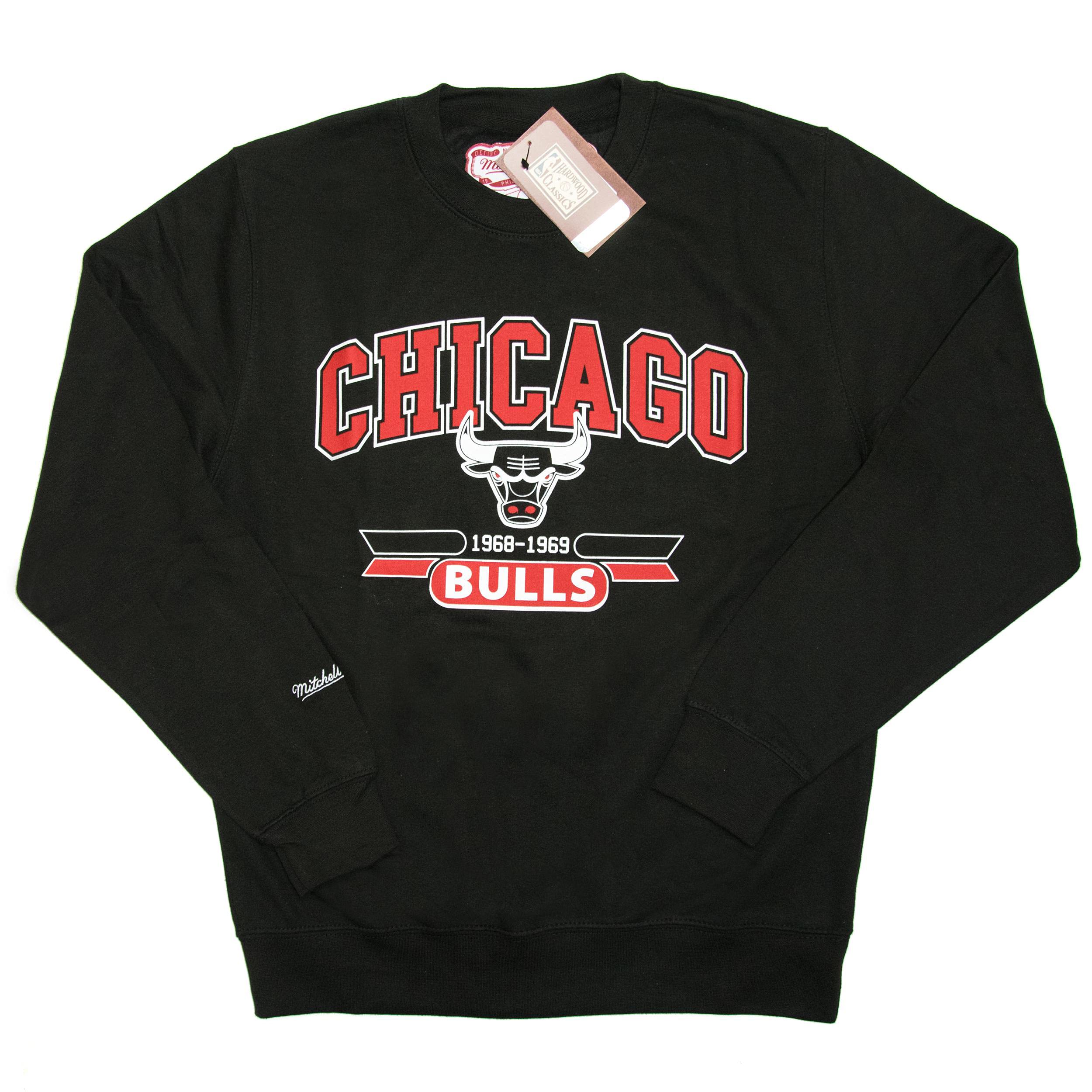 Mitchell & Ness Crew - 3 Point Arch - Chicago Bulls, Black