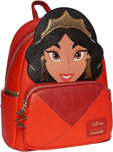 Miniatura 2 de Loungefly Mini mochila para cosplay de princesa jazmín rojo, Varios colores, Loungefly Disney Aladdin Jasmine Red Cosplay Mini Mochila -