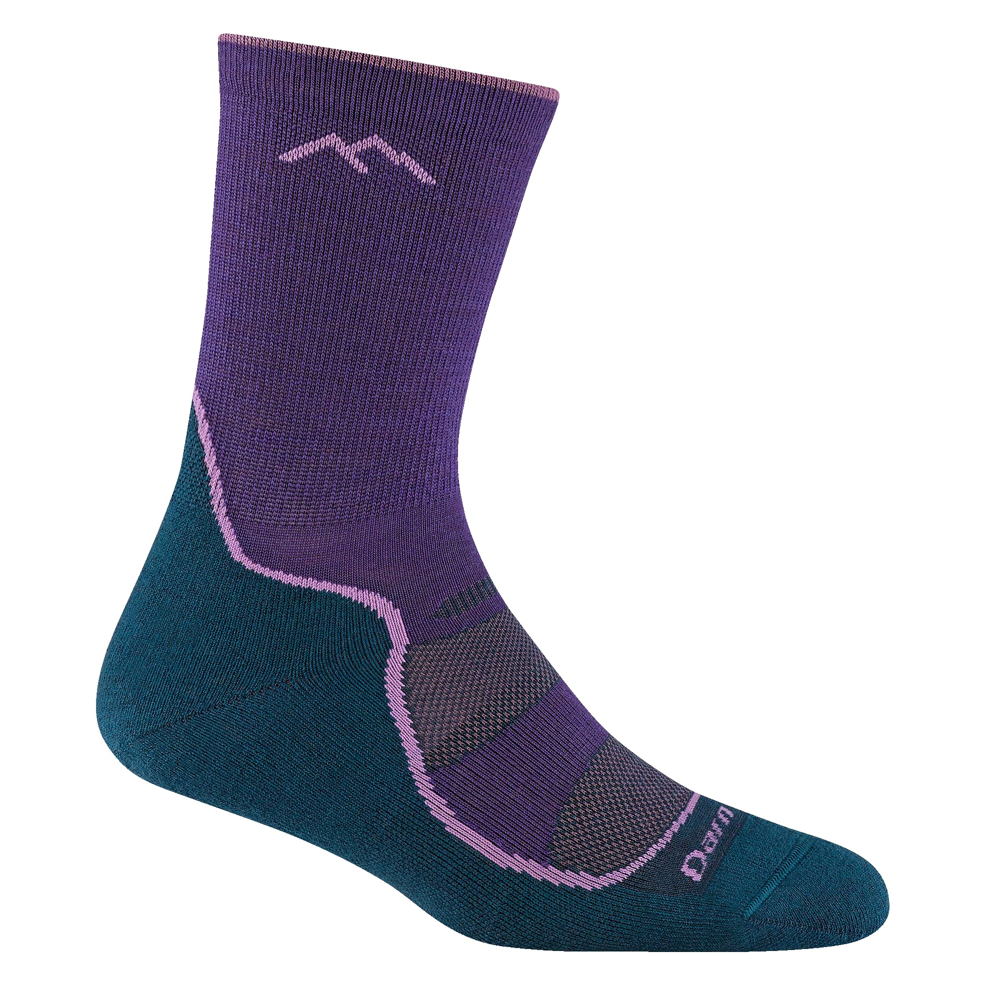 Darn Tough Women's Grape Micro Crew Lightweight Hiking Merino Socks By | Size: M | Colour: