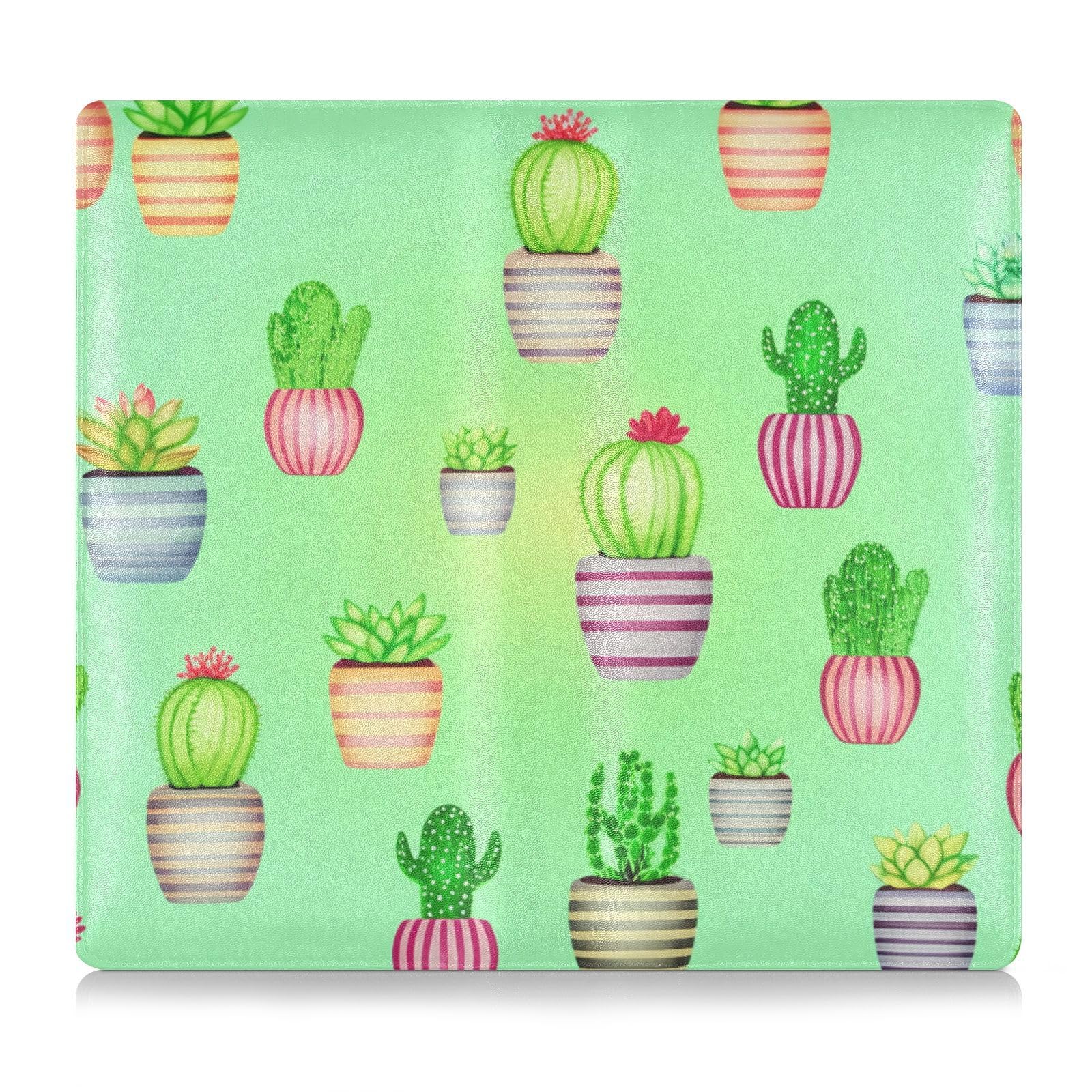 BURSTDDY Cactus Leather Car Registration and Insurance Holder,Registration and Insurance Card Holder Glove Box Car Organizer Car Document Holder for Cards, Driver License