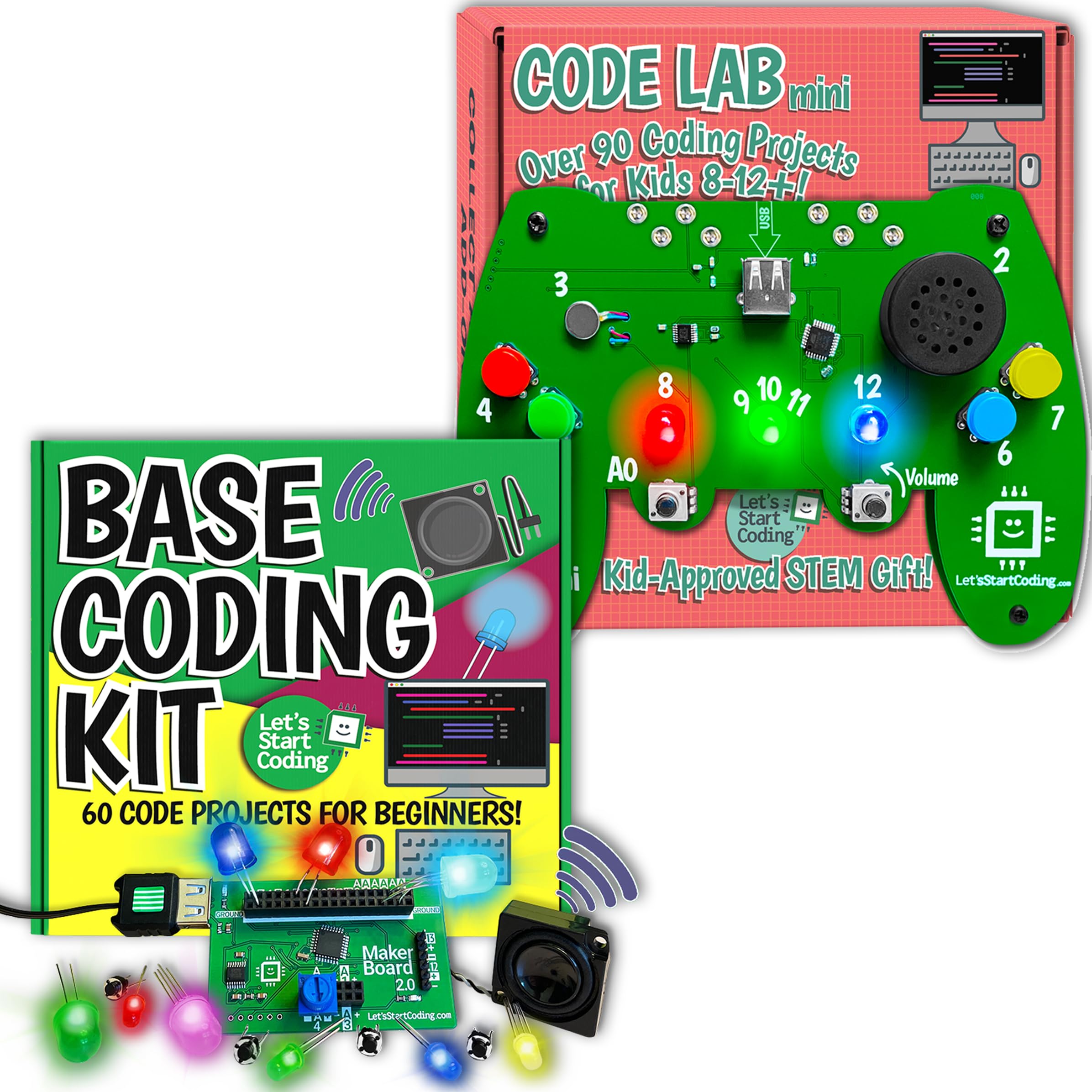 Coding Bundle for Kids 8-12+ | Base Kit + Code Lab Mini from Let's Start Coding