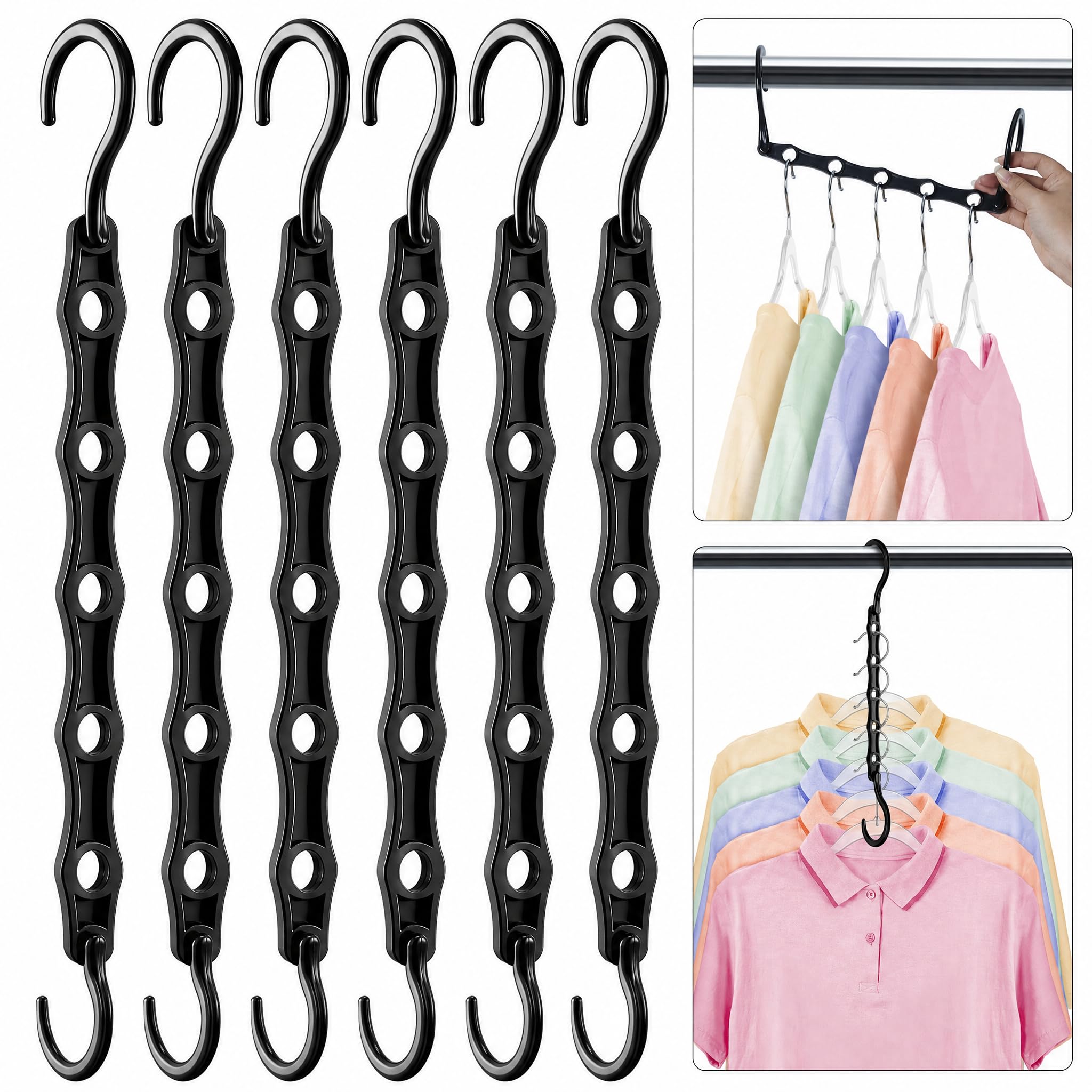 HOUSE DAY College Dorm Essentials 6 Pack Multifunctional Closet Organizers
