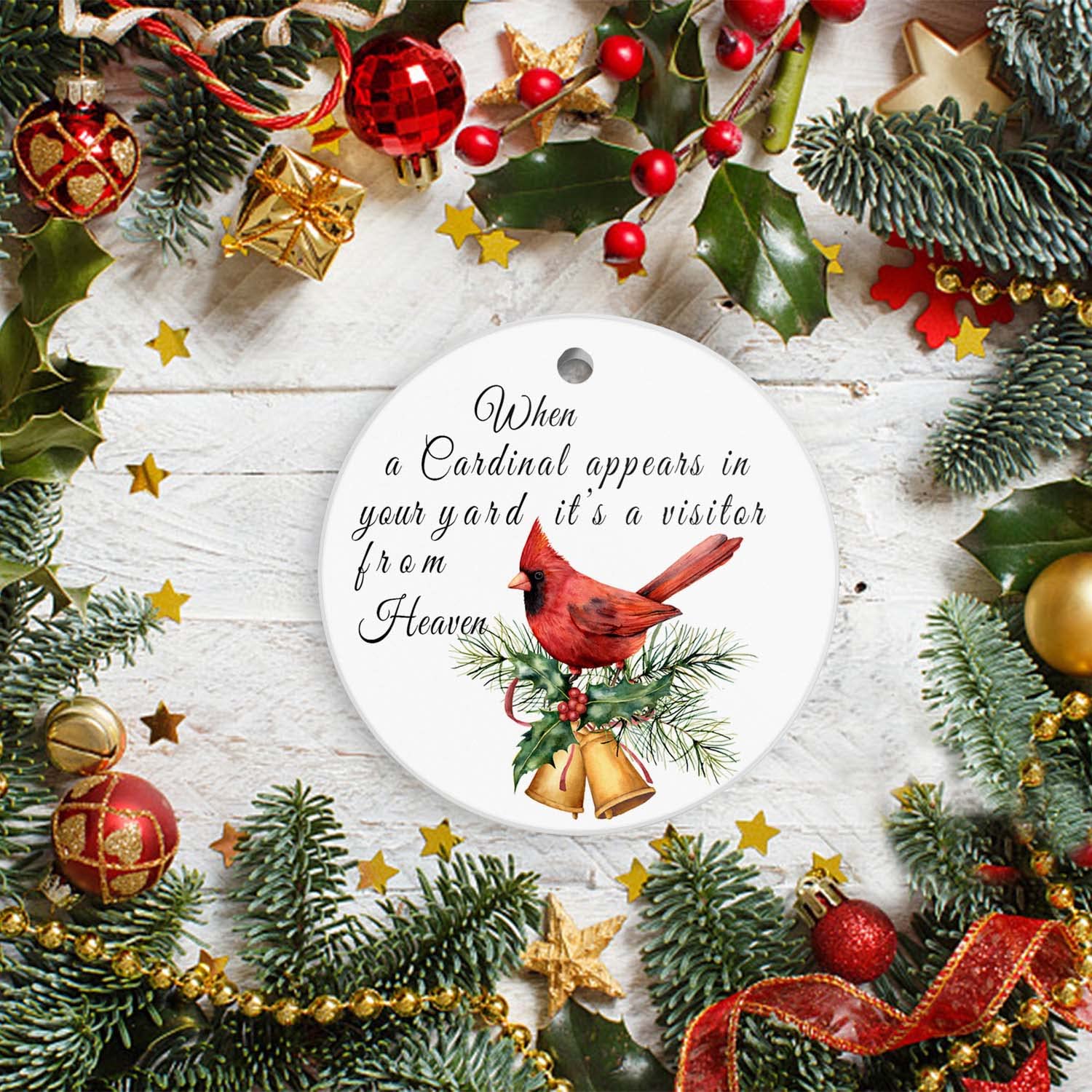 Décorations de Noël cardinales personnalisées pour sapin – Ornements cardinaux rouges pour sapin de Noël, décorations de tweets d'oiseaux chanteurs Décorations de Noël cardinales personnalisées pour sapin – Ornements cardinaux rouges pour sapin de Noël, décorations de tweets d'oiseaux chanteurs
