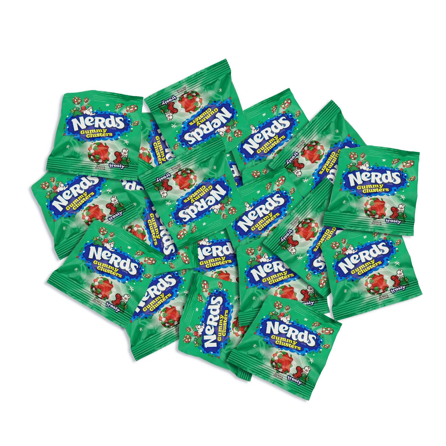 Nards Frosty Gummy Clusters - 1 lbs Individually Wrapped Candy Pack - 29 Pieces - Classic & Delicious Gummy Candy for Halloween, Movie Nights, Birthdays, Pantry & Baby Showers