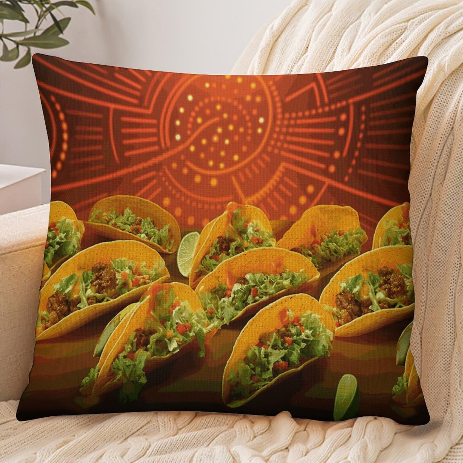 Fekiloot Style Food Pattern Funny Pillowcase Pillow Sham Pillow Case