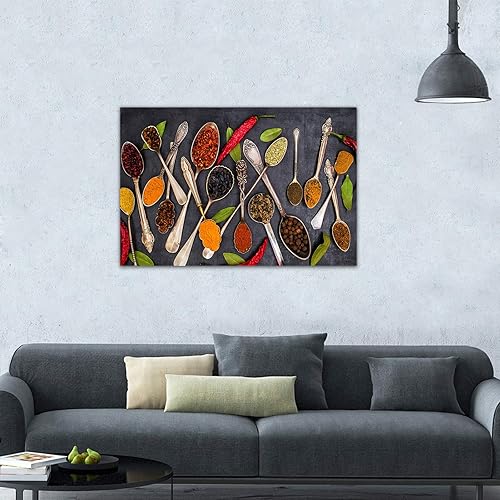 Vista 381 de Arte de decoración de pared para comedor, cocina, cocina, comedor, especias, verduras, cocina, comedor, decoración de pared, pintura artística