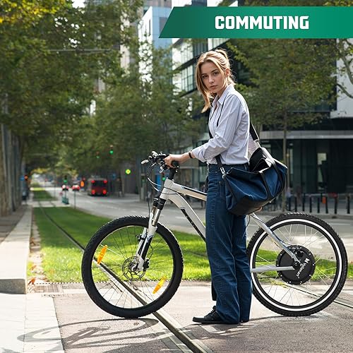 Miniatura 4 de Voilamart 26" Electric Bicycle Conversion Kit 48V 1000W Ebike 100mm Front Hub Motor Wheel Kit E-Bike Conversion Kit with Intelligent Controller PAS