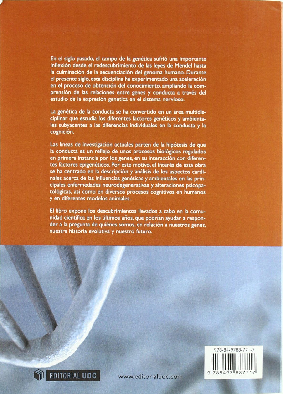 Bases genéticas de la conducta: 117 (Manuales)