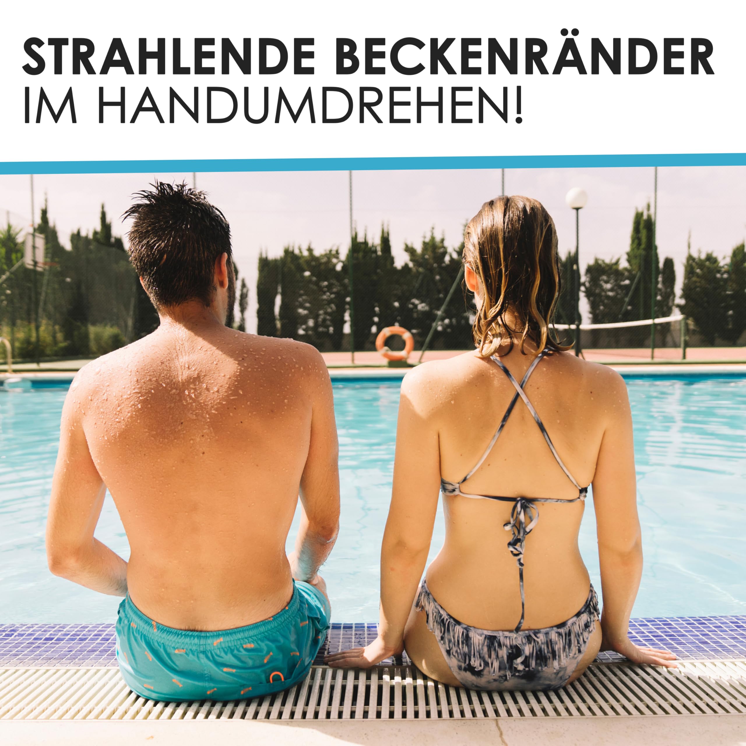 Hocheffektiver Pool Randreiniger alkalisch 5L | Poolrandreiniger für Folienpools | Effektiver Pool Folienreiniger | Beckenrandreiniger Pool für Fliesen, Keramik und Folie