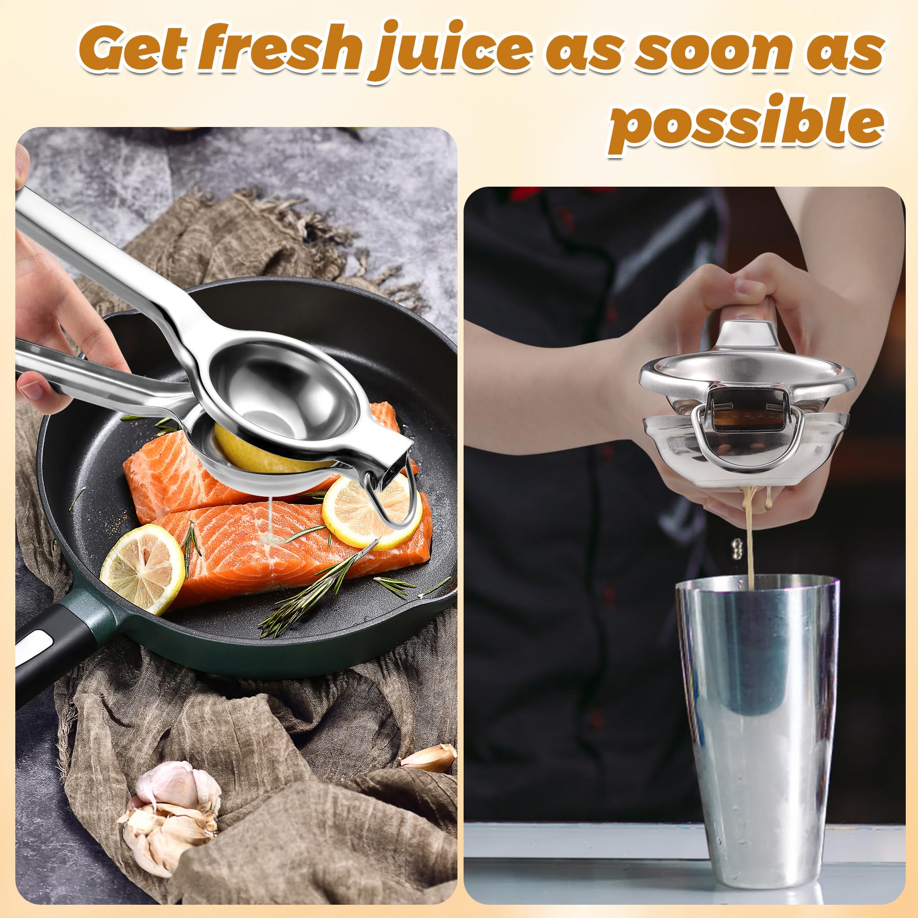 PBUSPU Presse Citron Manuel Presse Agrumes Manuel Lemon Squeezer Presse-Citron Presse Orange Manuel Presse-Agrumes MéTallique Anti-Caustique De 7 Cm De DiamèTre Citron Lime Pour Cuisine Cuisine Bar