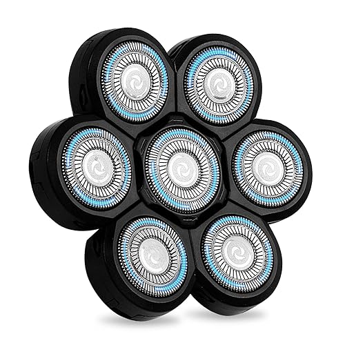 Miniatura 1 de Cuchilla de repuesto para cortador de barba de 7 cabezales, afeitadora eléctrica de 7 cabezales, cuchillas de repuesto para afeitadora de cabeza