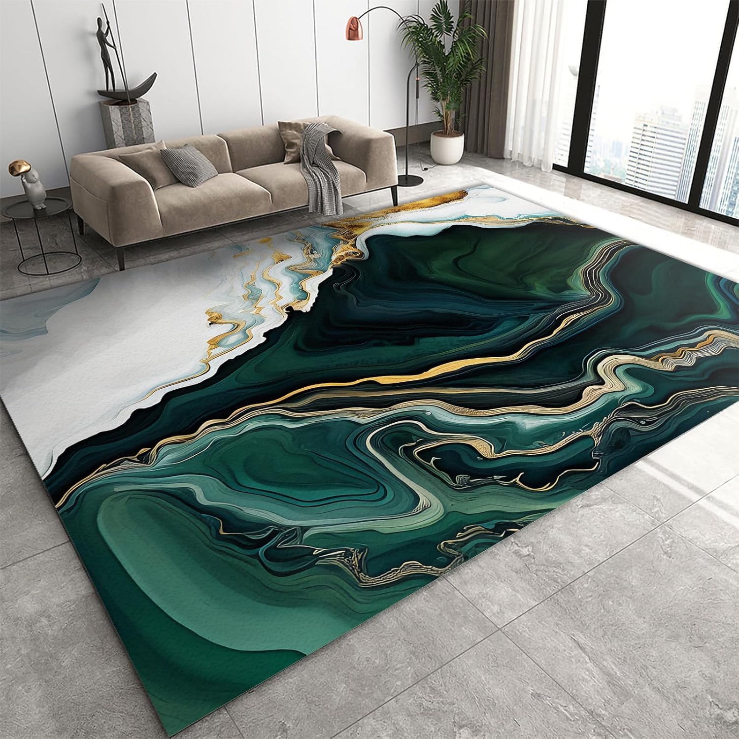 Tapis 3D pour fauteuil et chaise ordinateur protégeant le sol de chambre