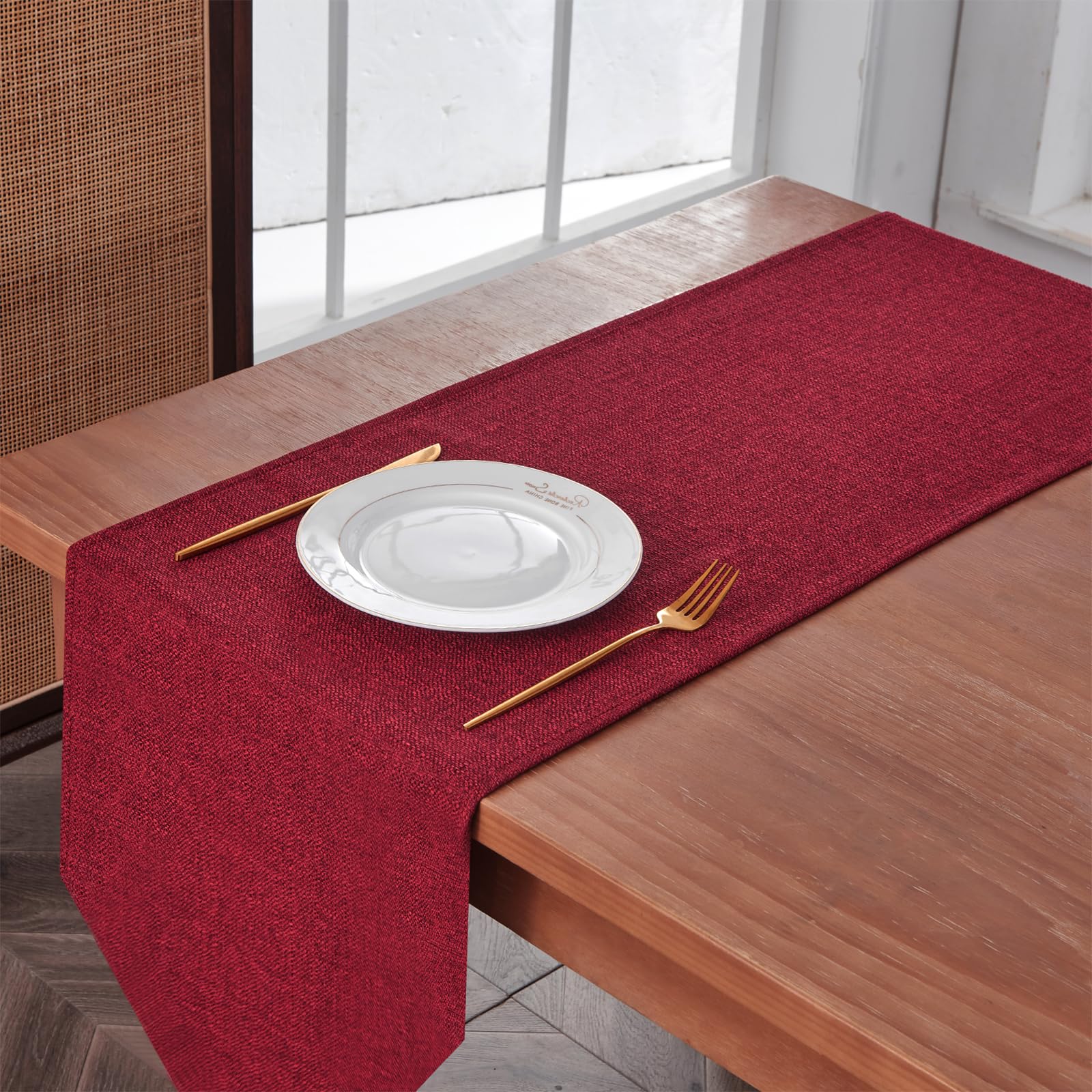 Carosoffe Thanksgiving Table Runner Coffee Table Runners, Fall Pumpkin Maple Leaf Farmhouse Burlap Dining Table Runner Dresser Scarves For Kitchen Wedding Party Holiday Outdoor, Rectangle 13x60 Inch