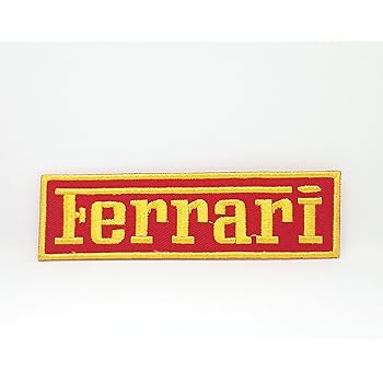 Patch Brodé Ferrari Grande Taille, à Repasser Ou à Coudre, 8,3x6,2 Cm