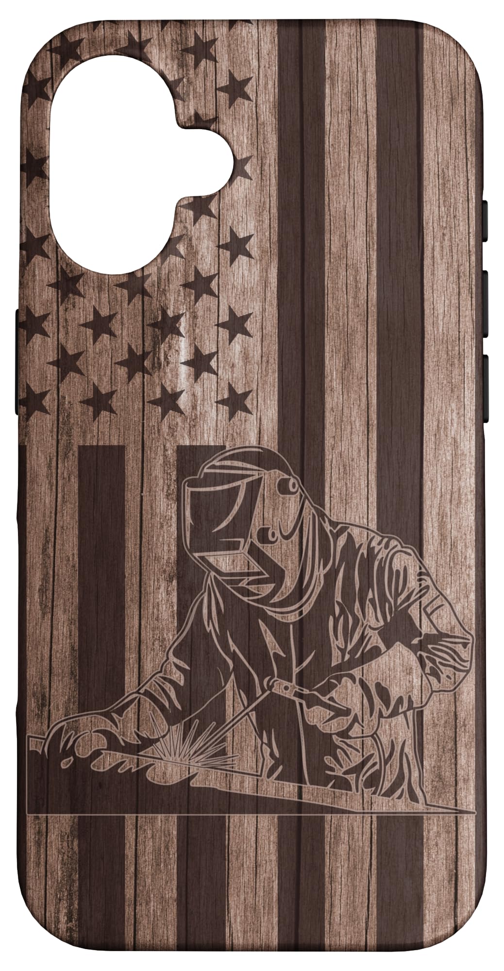Wood Welder American Flag USA Patriotic Welder Welding Case for iPhone 16