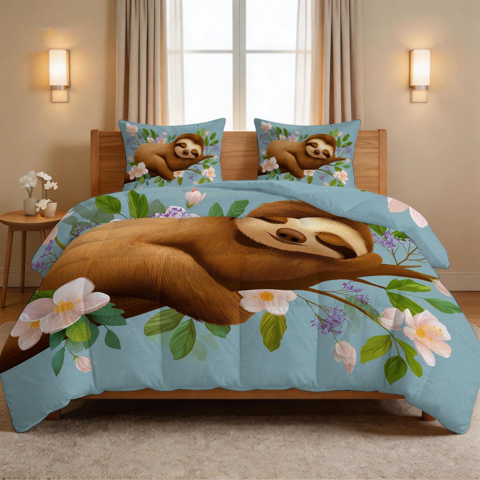 Couette Douce Réversible Paresseux pour Transformer Votre Lit en un Cocon Zen