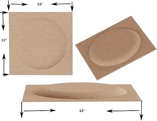 Miniatura 6 de Paneles acústicos 3D de pared, paquete de 12 paneles acústicos de arte circular de 12 x 12 pulgadas para decoración de pared interior, paneles