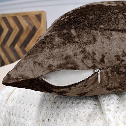 Miniatura 9 de Juego de 2 fundas de almohada lumbares decorativas de terciopelo abstracto de 14 x 26 pulgadas, fundas de almohada rectangulares de lujo suaves y